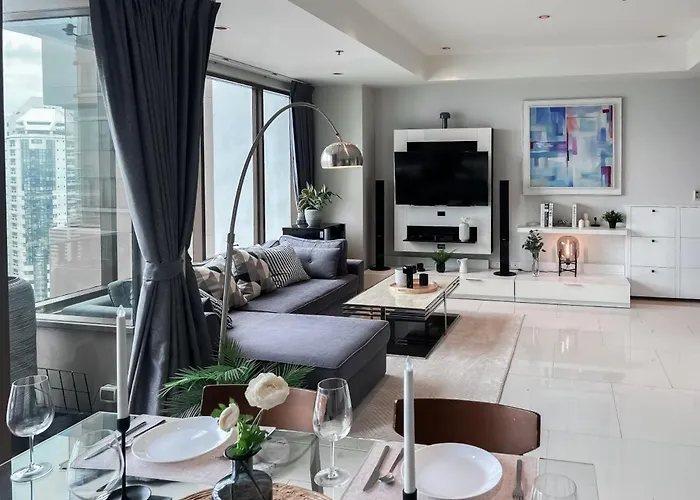 The Grand Penthouse 2br Ultra Fast Wifi Sukhumvit Casa de férias Banguecoque